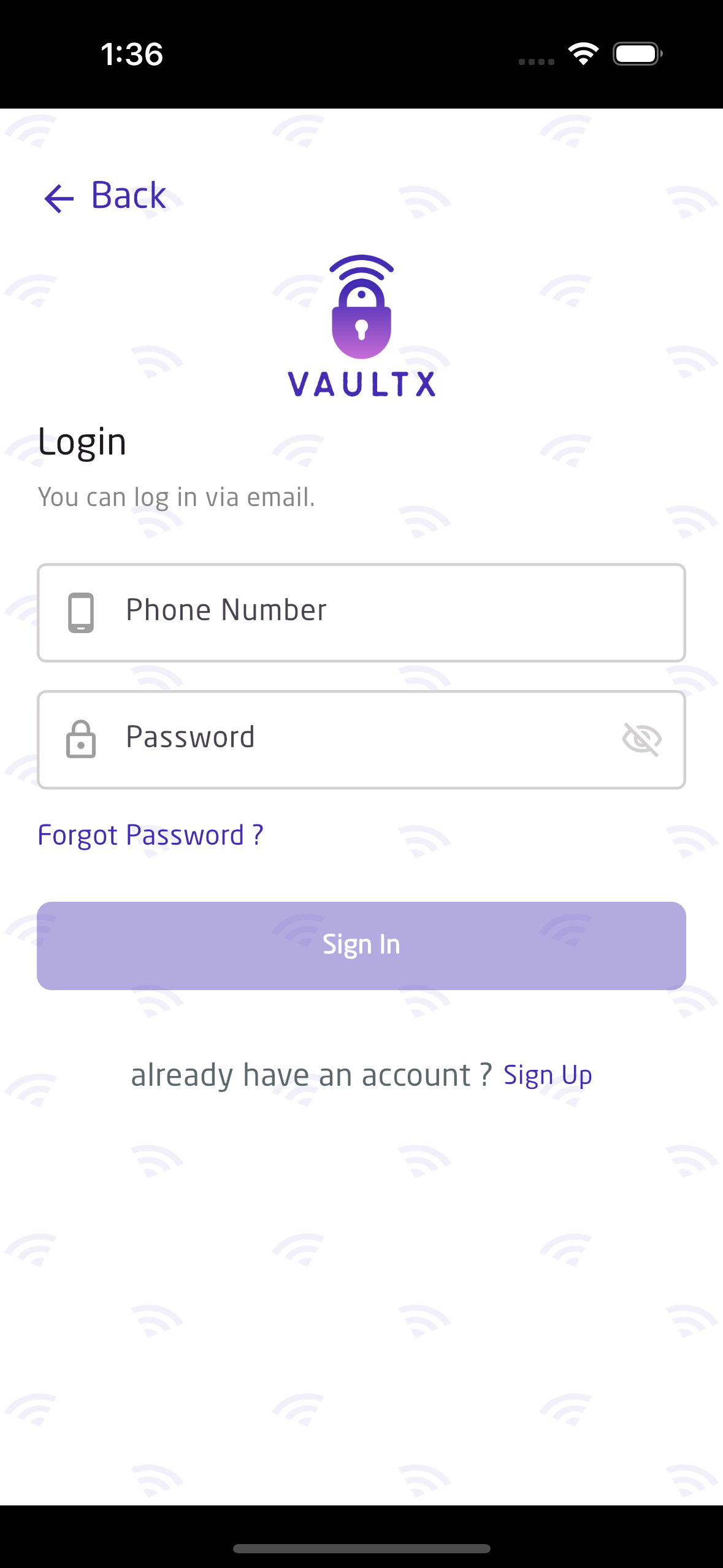 iVaultX App Screenshot 2